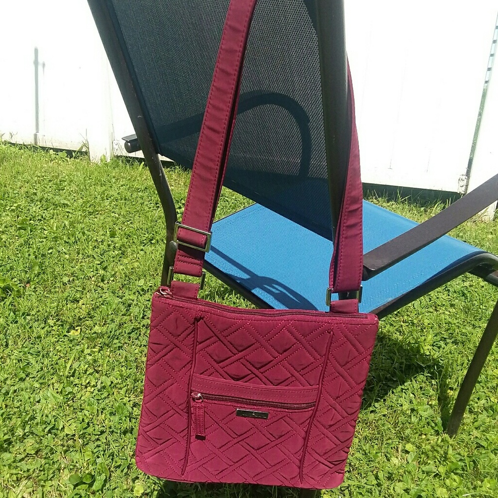 Vera Bradley Burgandy cross body shoulder bag